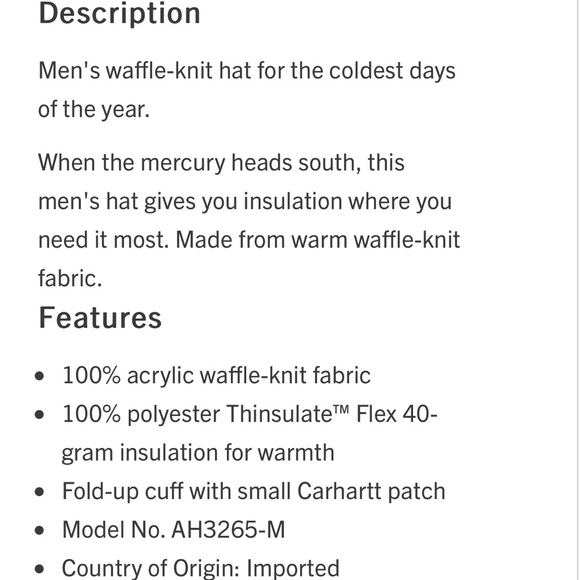 NWT Carhartt Brown Woodside Hat - Picture 3 of 3